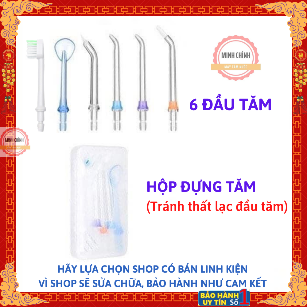 Hộp và 6 đầu tăm cho máy tăm nước h2ofloss hf6, hf6p, hf9p