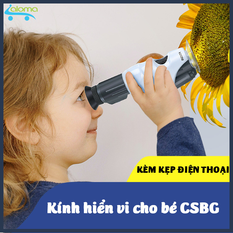 Kính hiển vi cầm tay cho bé CSBG-100x độ phóng đại 100 lần cho bé thực hành khám phá tìm hiểu khoa học
