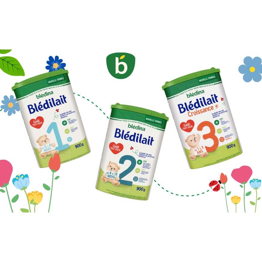 Sữa bột công thức blédilait 1,2,3 900g
