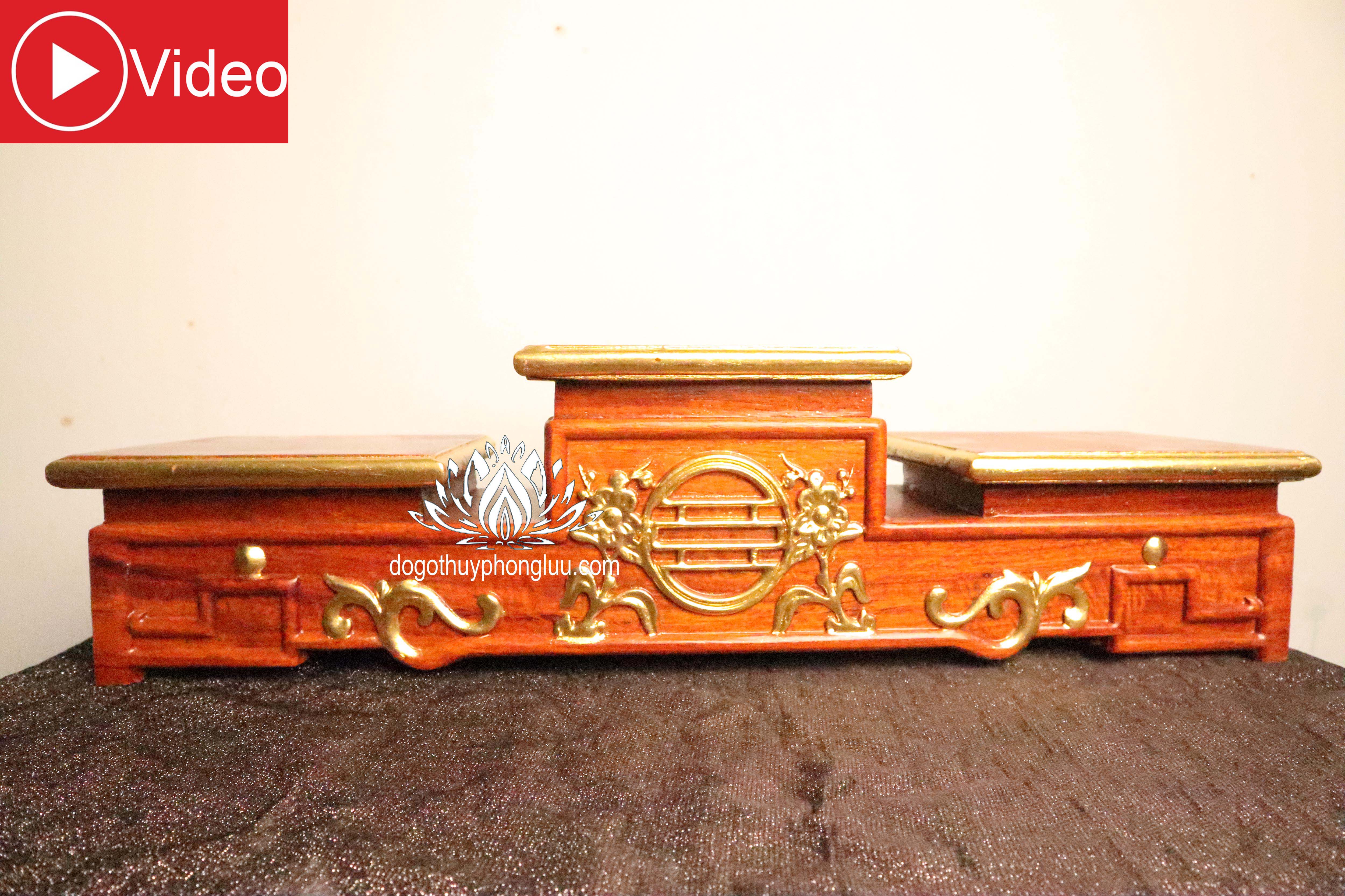 Đế bát hương Tam sơn gỗ hương,Bục tam cấp thờ nhiều cỡ mặt