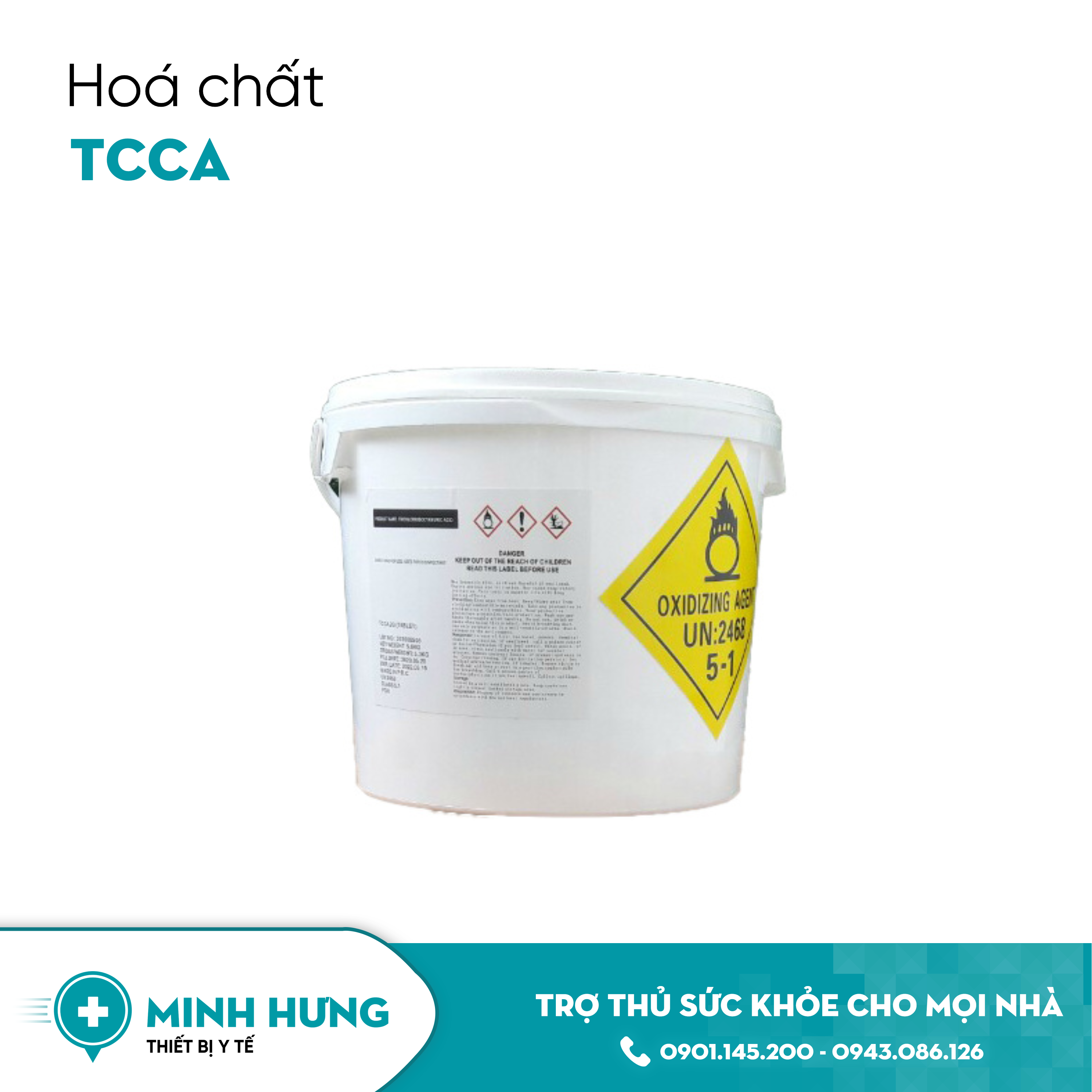HOÁ CHẤT DIỆT KHUẨN TCCA VIÊN 5KG (XÔ)