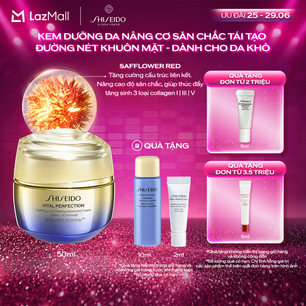 Kem dưỡng nâng cơ săn chắc ngăn ngừa lão hóa da Shiseido Vital Perfection Uplifting and Firming Advanced Cream 50ml