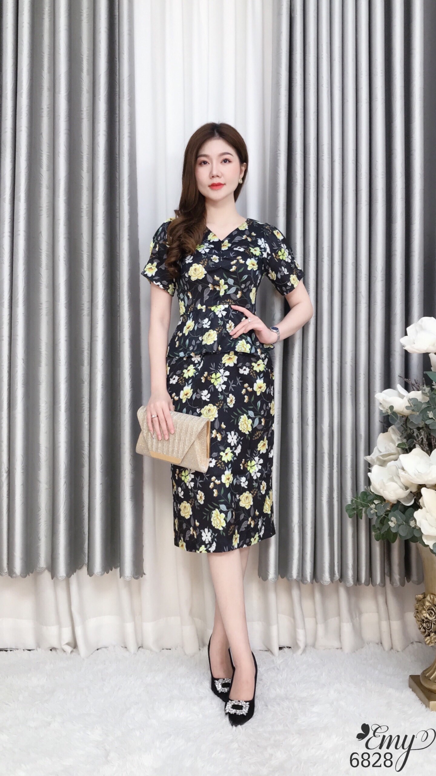 Đầm emy em6828 body peplum