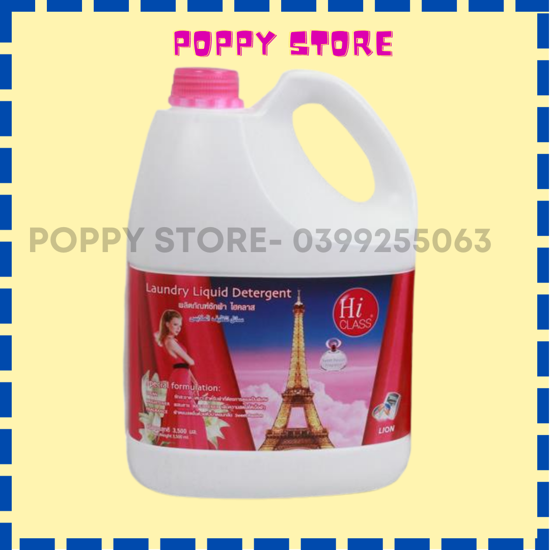 Nước giặt thái lan hiclass can 3500ml hàng cao cấp - ng4 giặt sạch, tiết kiệm, giặt cực thơm