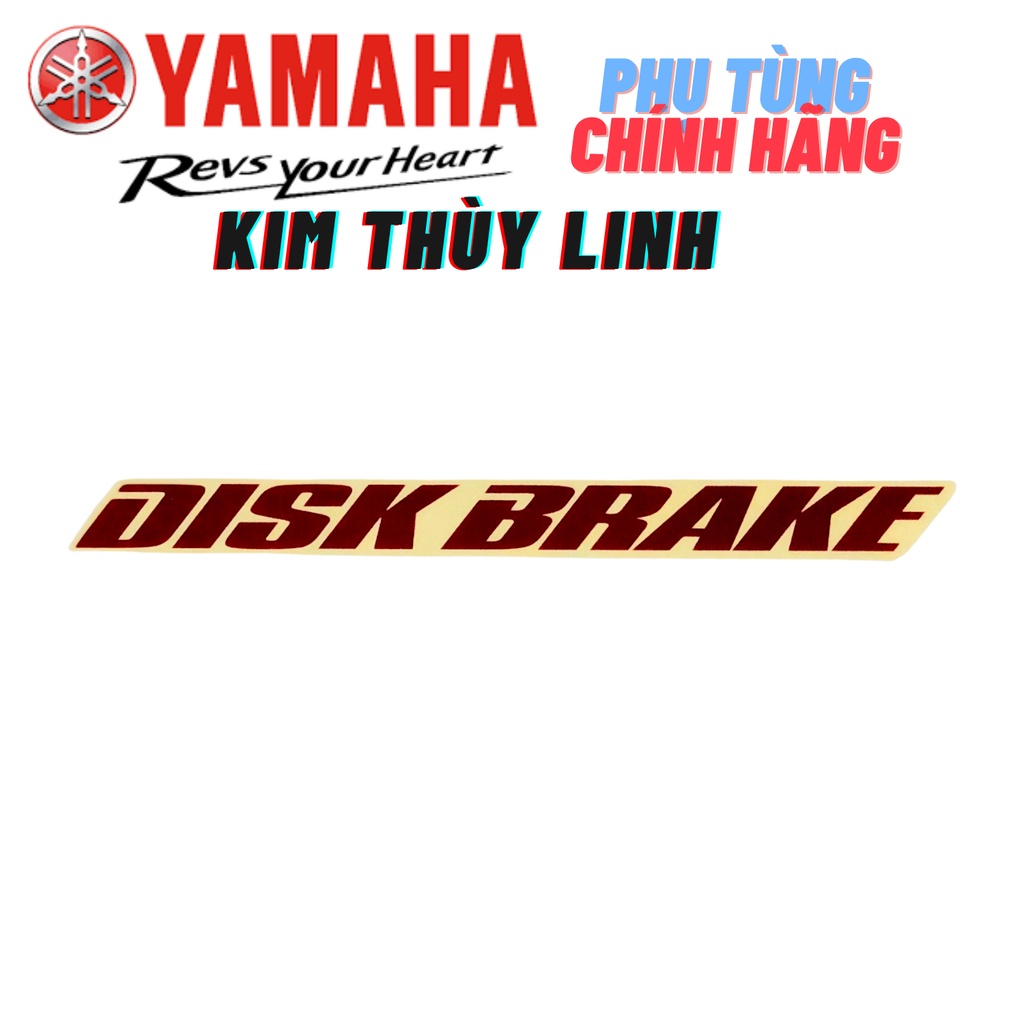 Bộ tem màu đỏ, màu đen nền trắng dán phuộc trước Yamaha