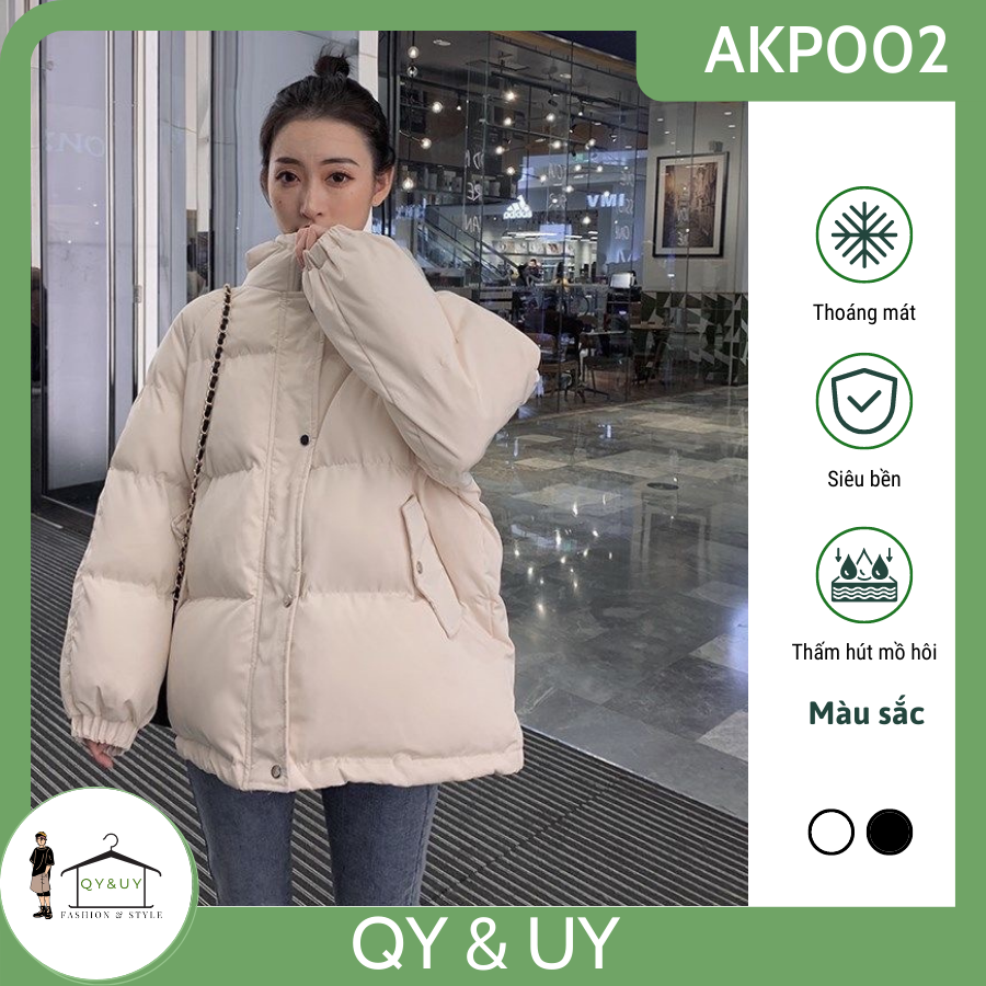 Áo phao béo nam nữ dáng rộng AKP002