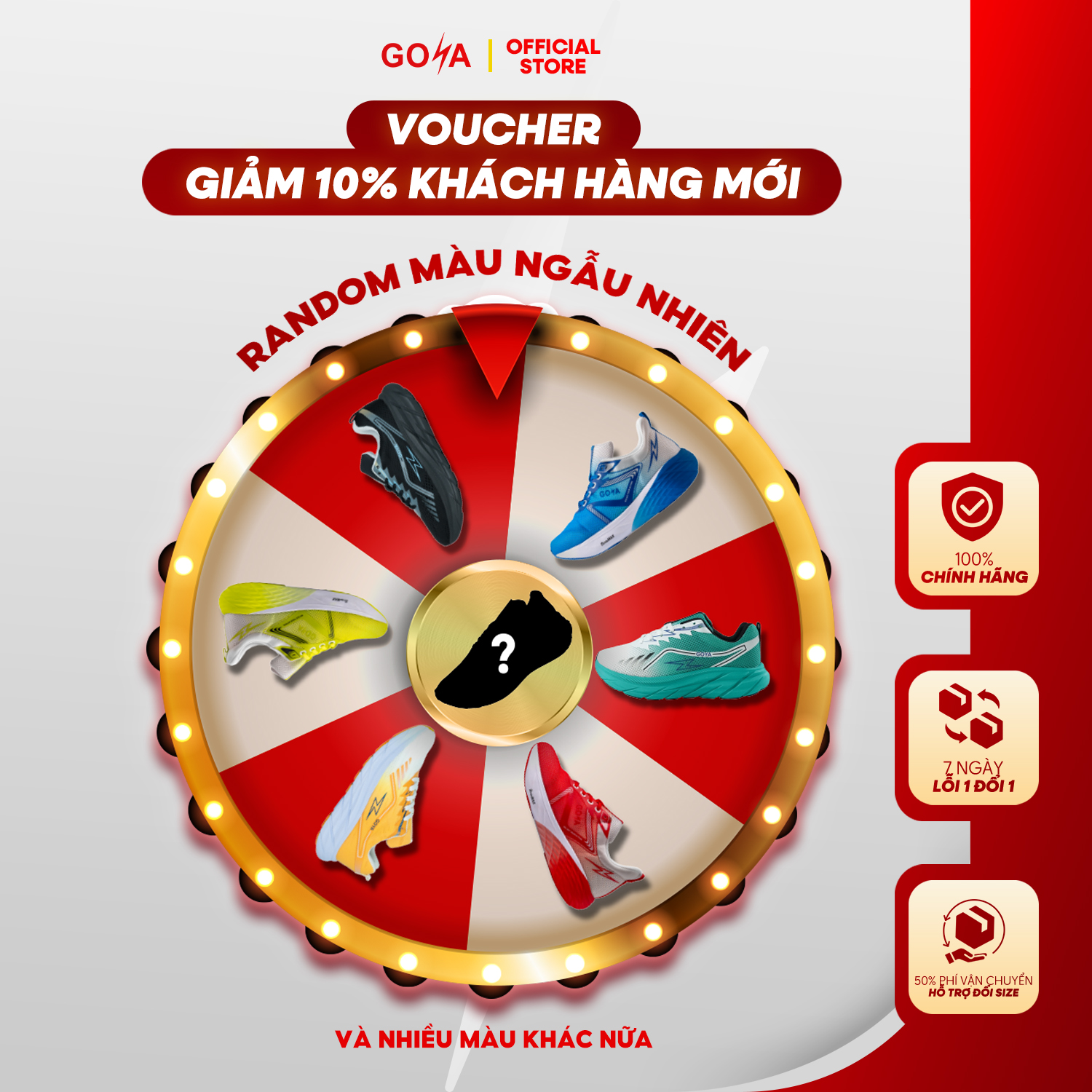 Giày thể thao Goya Plus và Goya Strides 2 màu ngẫu nhiên 2024