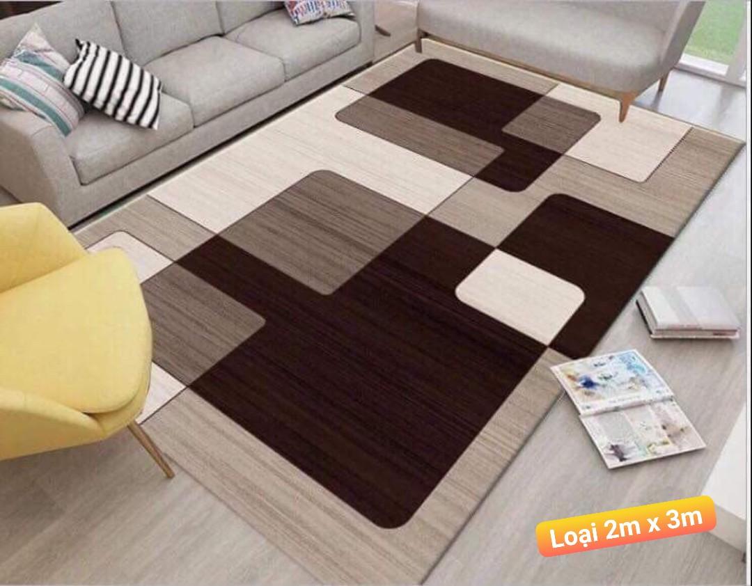 Thảm nỉ BALI trải sàn loại 2m x3m mẫu màu gỗ