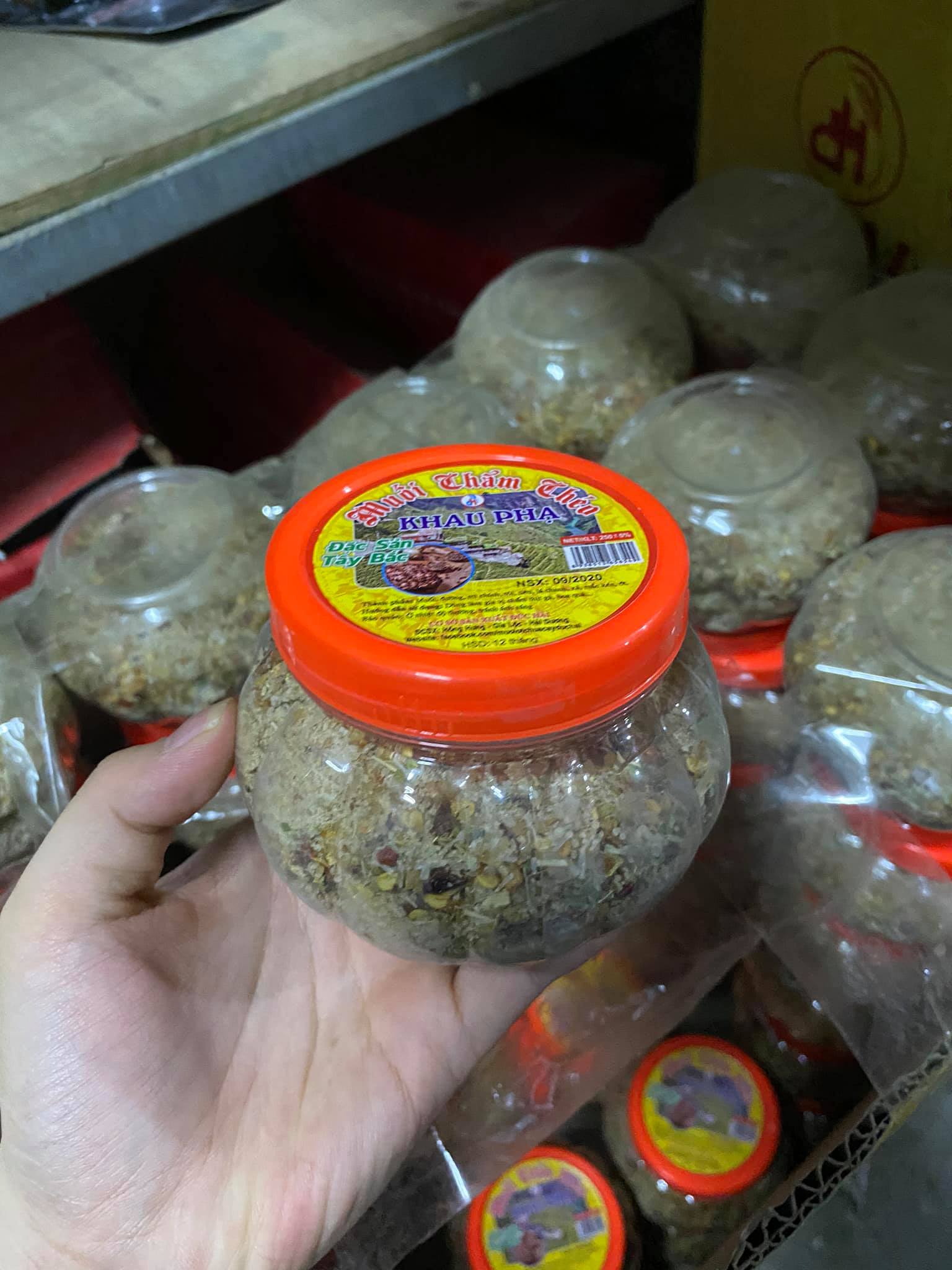 Muối chẩm chéo-Chẩm chéo Tây Bắc đặc sản Sơn La thơm ngon hũ 200g, xưởng muối chẩm chéo tây bắc chuẩn vị loại nhiều mắc khén gia vị hạt dổi -muối