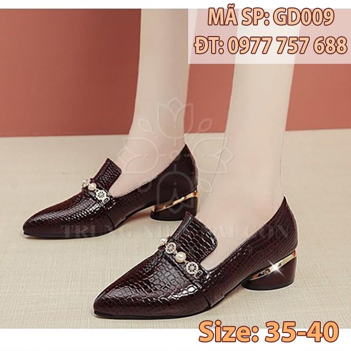 [HCM]Giày nữ trung niên đế thấp ngoại cỡ cao cấp sang trọng cho mẹ u50