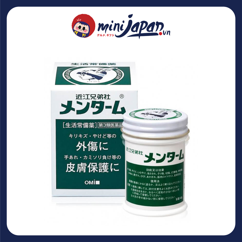 Dầu cù là nhật bản OMI MENTURM lọ 85g mùi hương dịu mát, ít nóng phù hợp dùng cho trẻ trên 1 tuổi