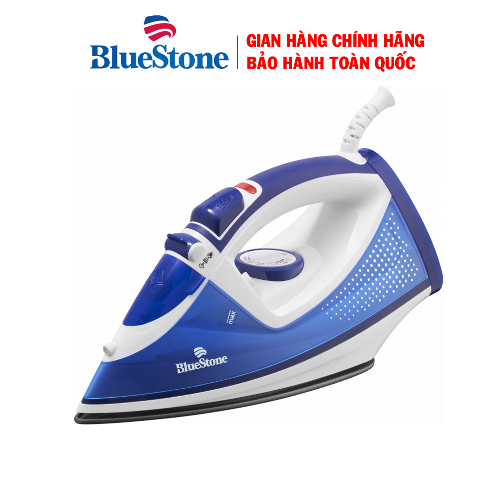 Bàn ủi hơi nước Bluestone SIB-3806, Bàn là hơi nước Bluestone, Công suất cao 2400W làm nóng nhanh, mặt đế phủ lớp chống dính cao cấp, ủi êm ái trên mọi bề mặt, đa dạng chức năng, phù hợp với nhiều loại vải, bảo hành 24 tháng
