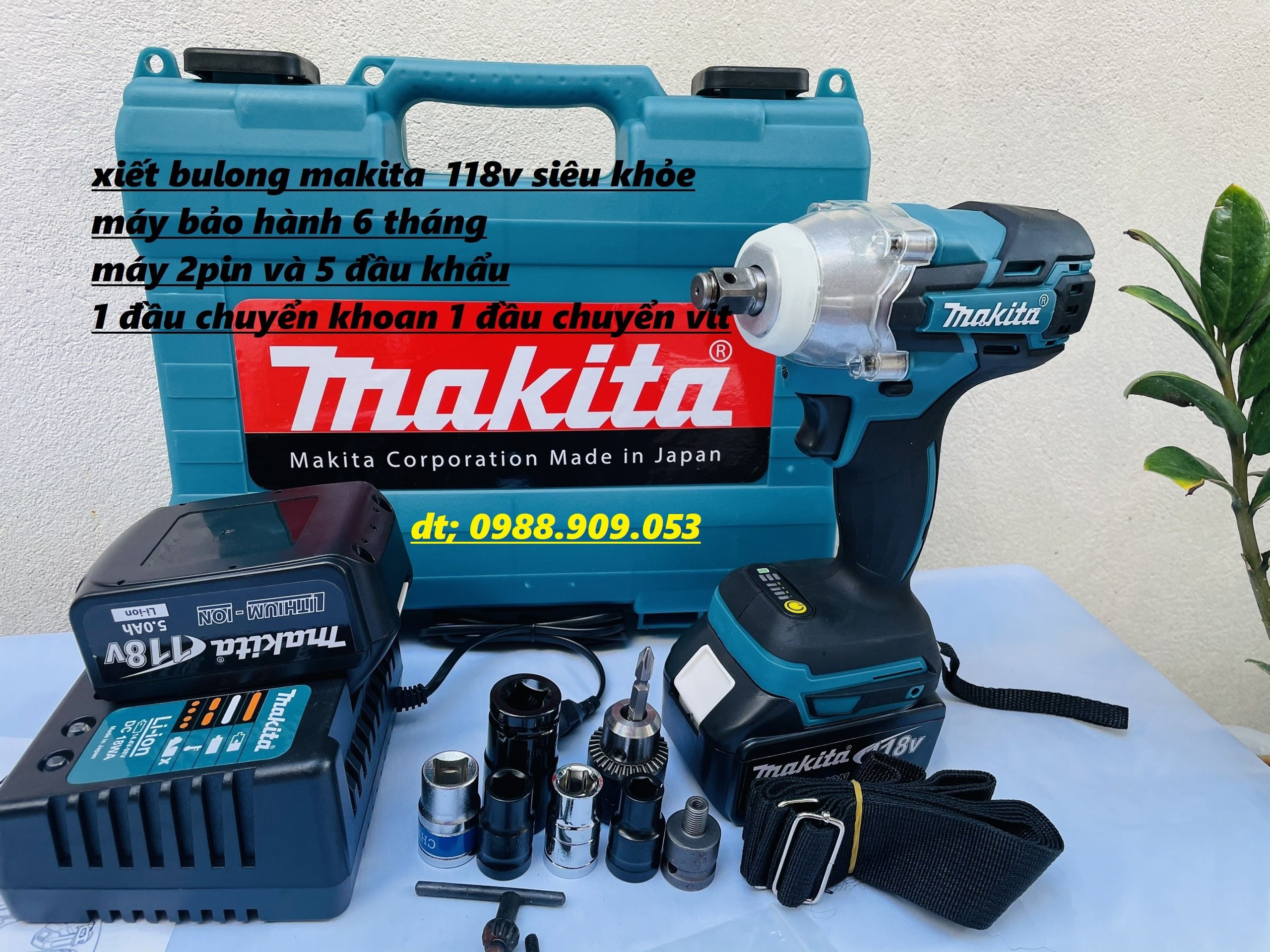 Máy Xiết Bulong MakiTa 118V Xiết ỐC, Bắn Vít, KÈM 2 PIN 10 sell