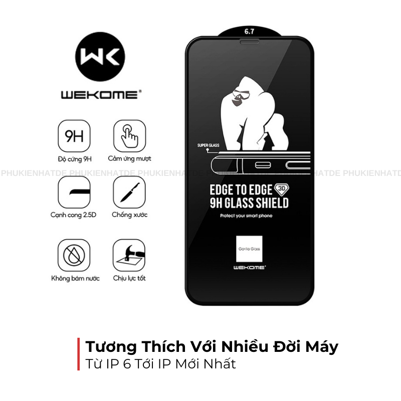 Kính cường lực KingKong full màn cam kết hàng đúng mô tả chất lượng đảm bảo độ bền vượt trội