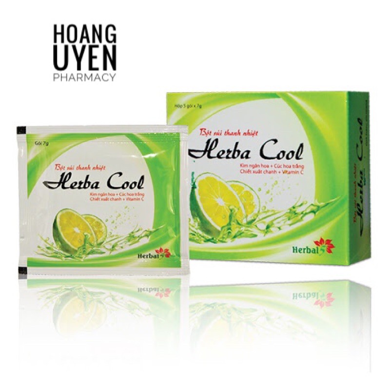 Bột sủi thanh nhiệt Herba Cool - Hộp 5 gói