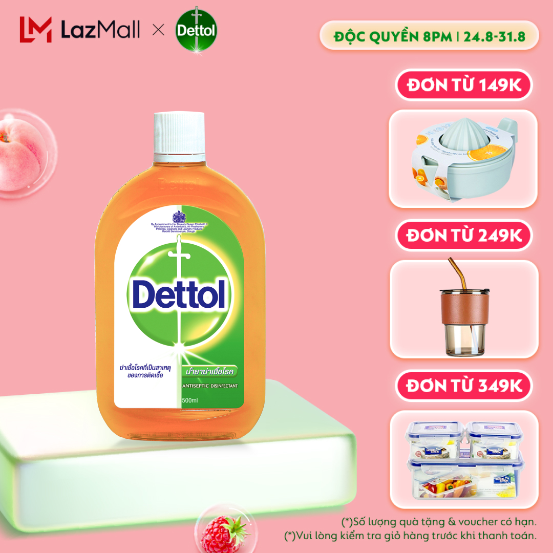 Dettol dung dịch diệt khuẩn khử mùi đa năng, chai 500ML