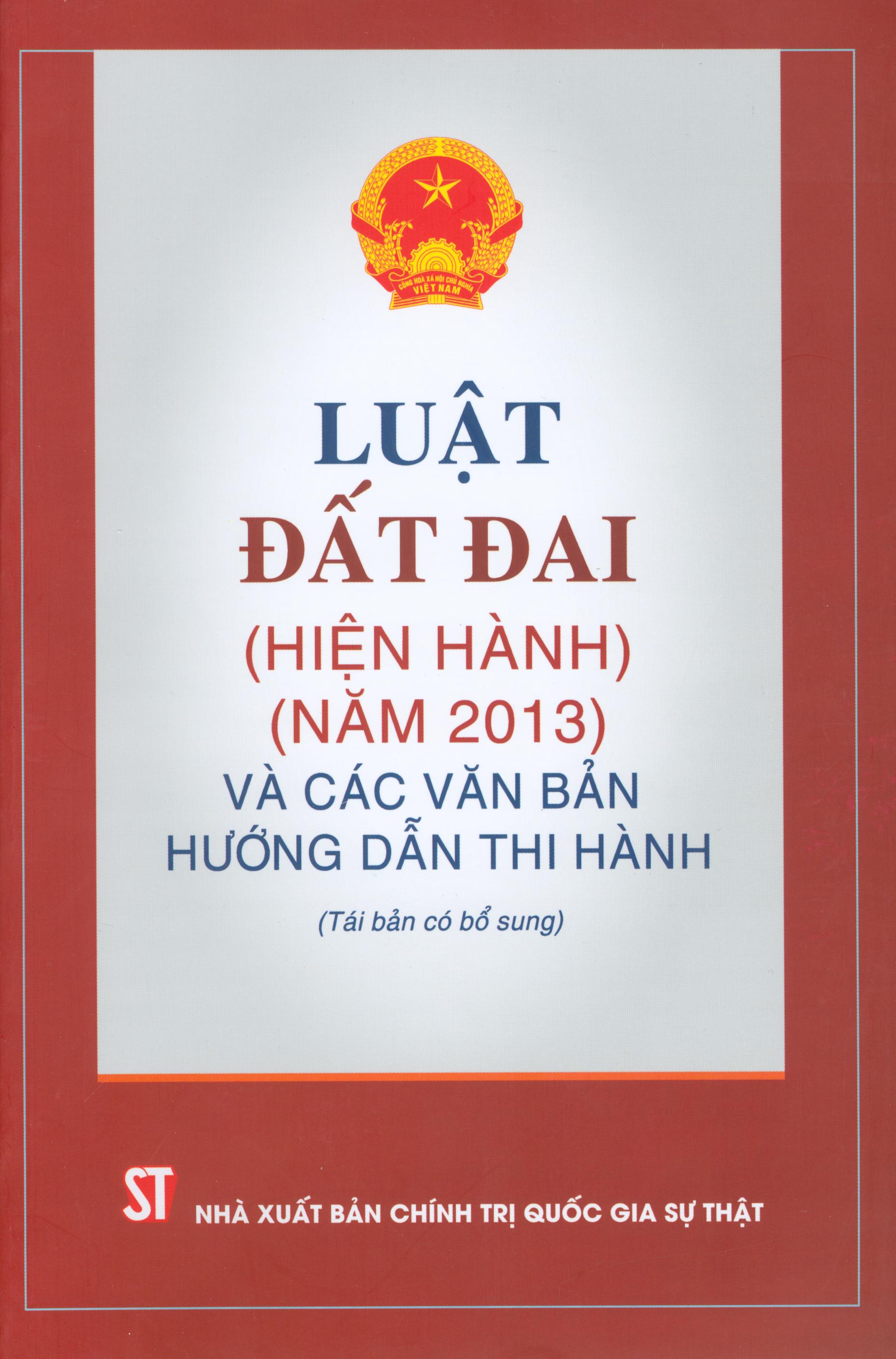 Luật đất đai và các văn bản hướng dẫn thi hành