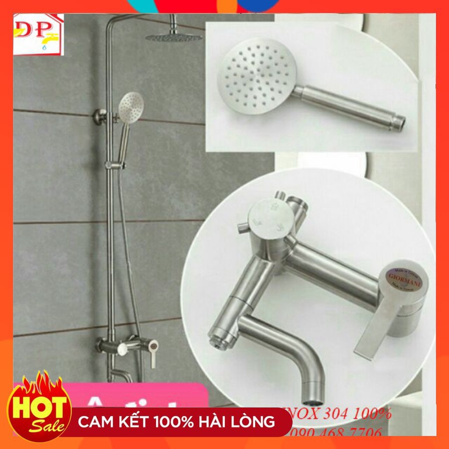 Sen tắm | bộ sen cây nóng lạnh inox 304 cao cấp giormani sc11