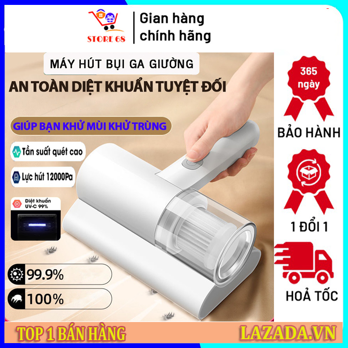 Máy hút bụi giường nệm, chăn ga gối đệm giường không dây đa năng, máy hút bụi cầm tay mini pin sạc, lực hút mạnh 12000Pa, diệt khuẩn bằng tia uv loại bỏ 99% vi khuẩn, may hut bui giuong nem, may hut bui mini cam tay- ENPI