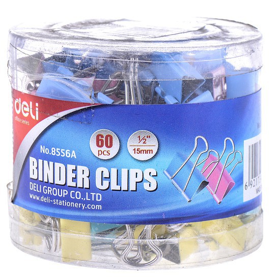 Kẹp bướm màu 15mm deli - 8556