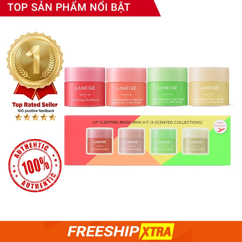 Set mặt nạ ngủ môi laneige lip sleeping mask mini kit 8g/lọ