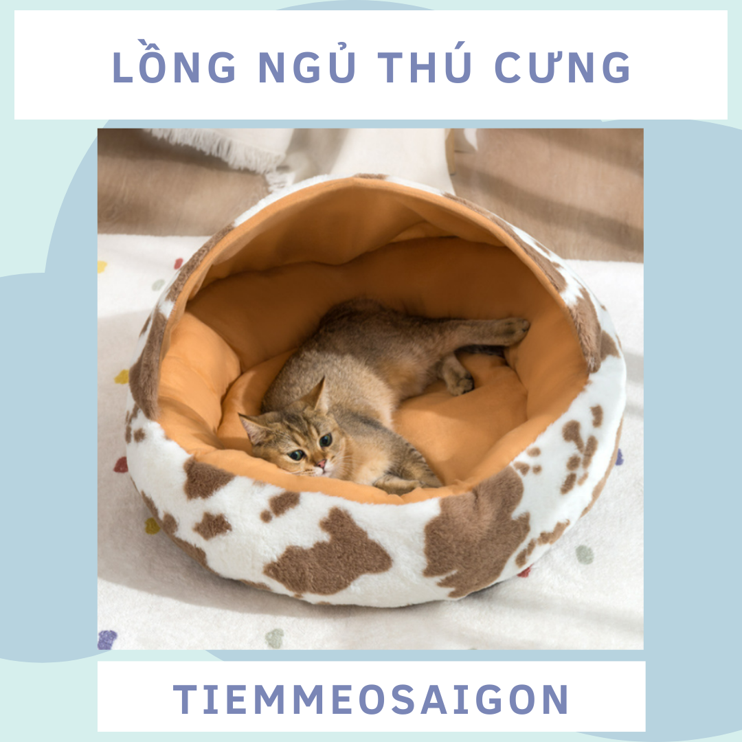 Nhà lồng bò sữa đen nâu gường ngủ nệm nằm ấm áp cho chó mèo nhiều size lồng ngủ chó mèo nệm ngủ chó mèo giường ngủ chó mèo nhà chó mèo chăm sóc thú cưng phụ kiện cho thú cưng nệm ngủ thú cưng thảm thú cưng