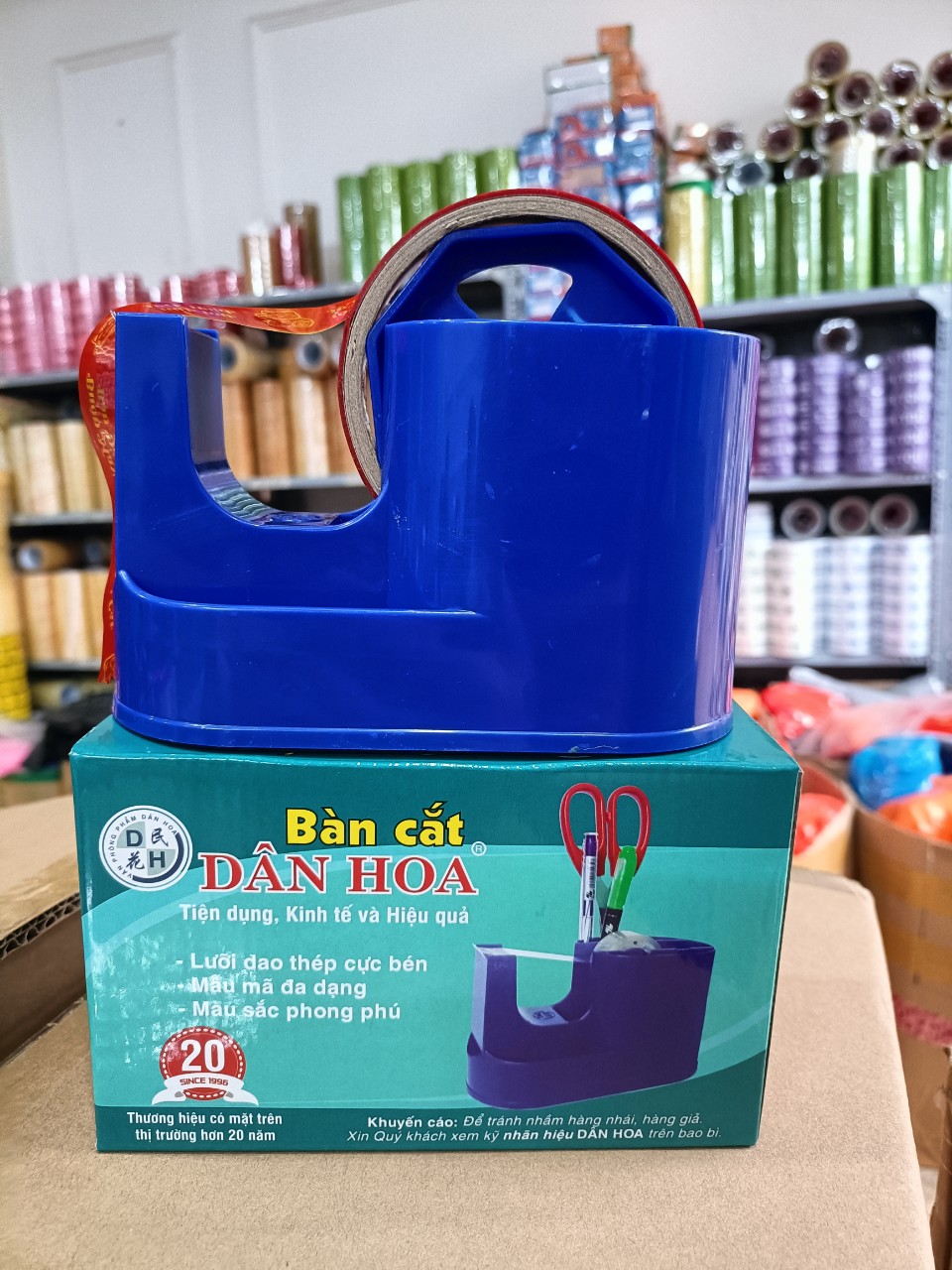 Bàn cắt băng keo Dân Hoa loại nhỏ, dùng cắt băng keo size nhỏ 12mm, 15mm, 18mm, 20mm, 24mm