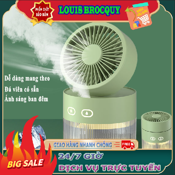 Quạt mini đa năng 2 trong 1 nước làm mát quạt sạc usb quạt phun sương tạo độ ẩm máy khuếch tán tinh dầu 350ml