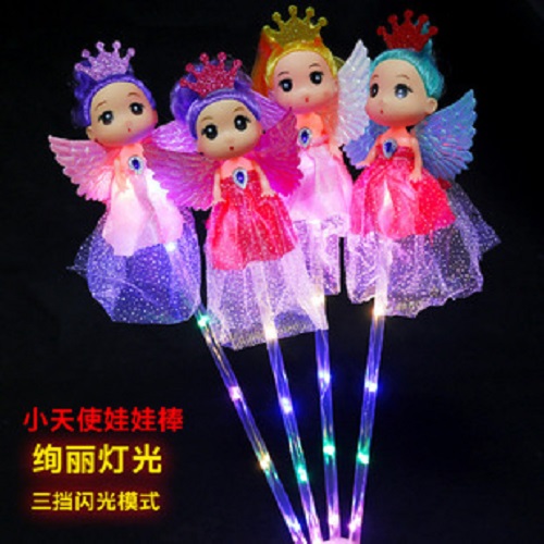 Gậy búp bê chibi thiên thần có đèn led