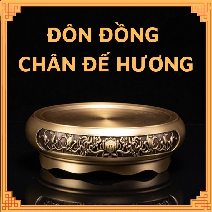 Đôn, chân đế lư hương, phụ kiện xông trầm hương, đốt nhang trầm tỳ hưu, cóc, ấm trà bằng đồng nguyên khối, dày dặn, bền, đẹp đồ thờ cúng, phong thuỷ