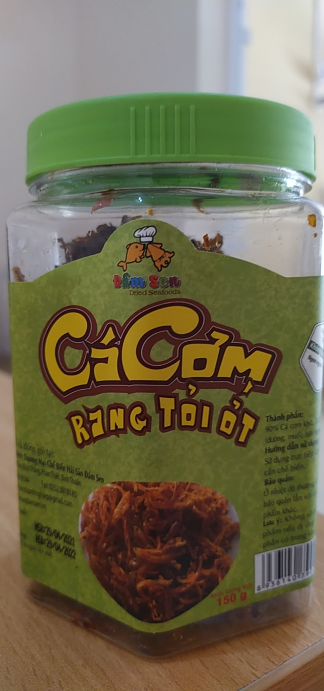 Cá cơm rang tỏi ớt ăn liền Đầm Sen hộp 150g
