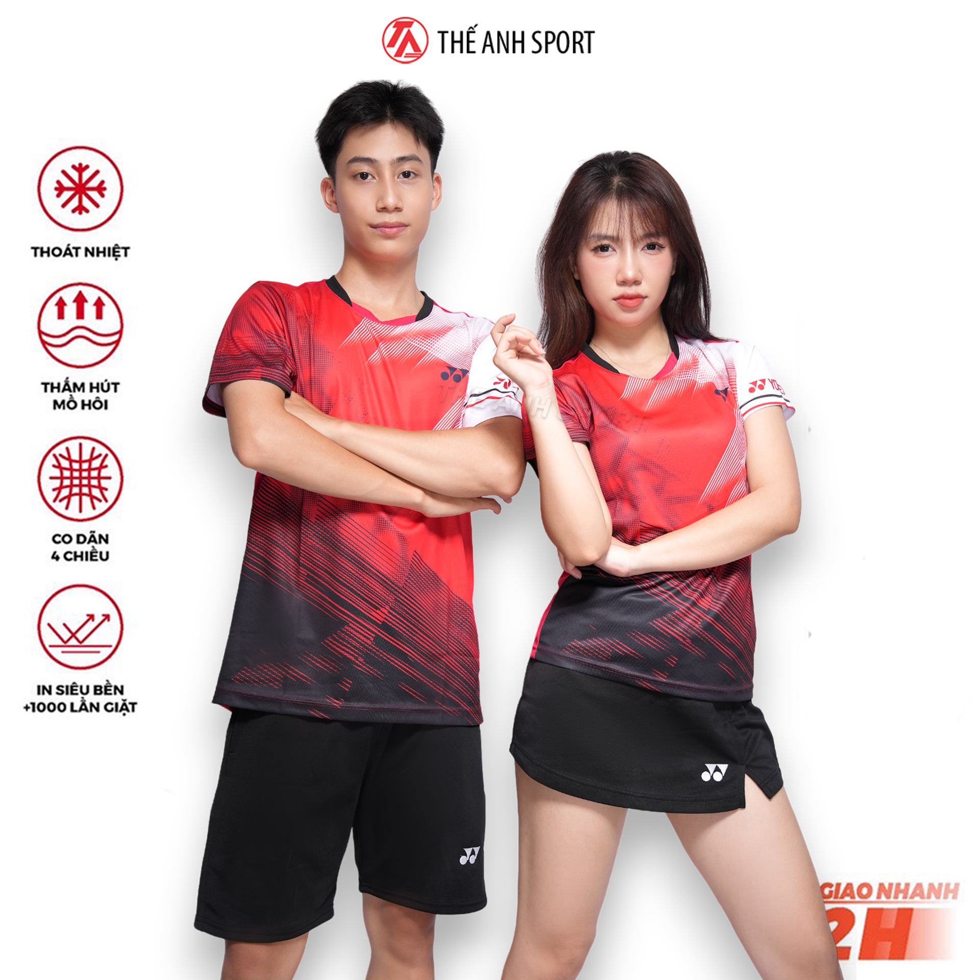[Hoàn tiền MAX] Áo cầu lông nam nữ, quần áo Yonex thi đấu chuyên nghiệp mới nhất