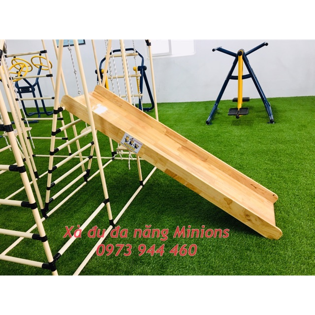 Phụ kiện xà đu _ cầu trượt gỗ gắn xà đu đa năng cho bé