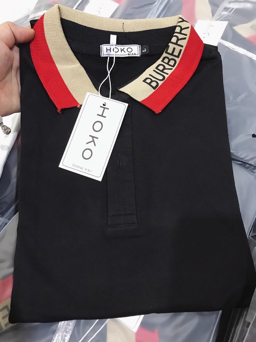 Áo thun nam polo tay lỡ phối viền cổ chữ bbr lịch lãm cuốn hút-qa store2020