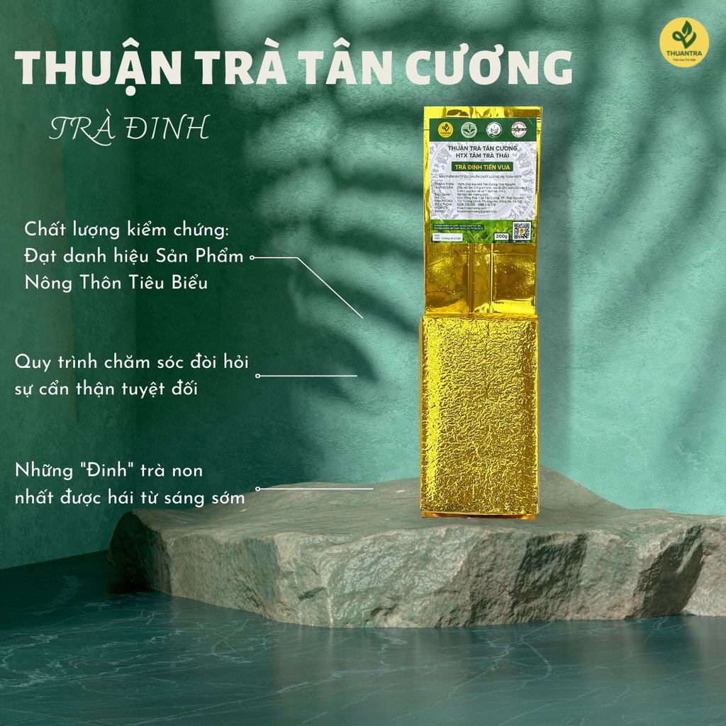 Trà Đinh Ngọc Thượng Hạng - HTX Tâm Trà Thái - Trà Tân Cương chuẩn VietGap