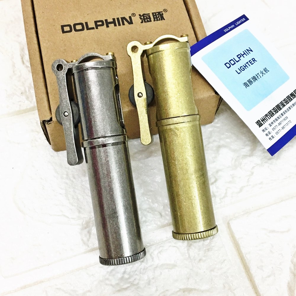 ( SỐ LƯỢNG HẠN CHẾ) BẬT LỬA XĂNG ĐÁ CỔ DOLPHIN 686 (KIM LOẠI)