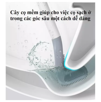 Chổi cọ chà toilet thông minh silicon , cọ vệ sinh, cọ bồn cầu
