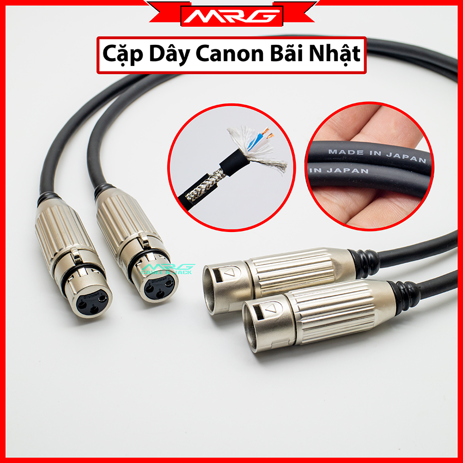 Cặp Dây Canon Bãi Nhật Chống Nhiễu, dài 0.5met và 1met | dây jack canon, dây canon đực cái, dây giắc canon, dây canon chống nhiễu.