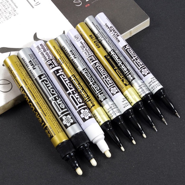DA ĐEN Bút Sơn SAKURA PENTOUCH 0.7 1.0 2.0mm Viết Trên Mọi Chất Liệu