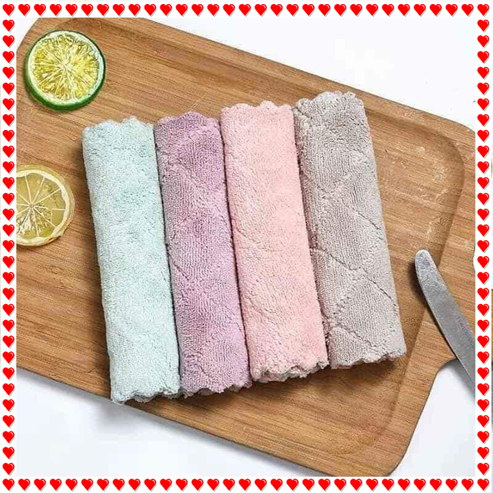 Combo 5 Khăn lau đa năng tiện ích - Khăn lau 2 mặt siêu thấm hút