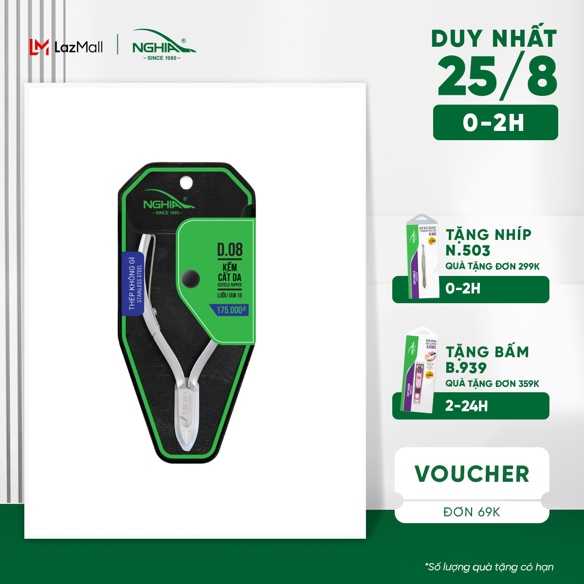 Kềm Cắt Da Thép Không Gỉ KỀM NGHĨA D.08