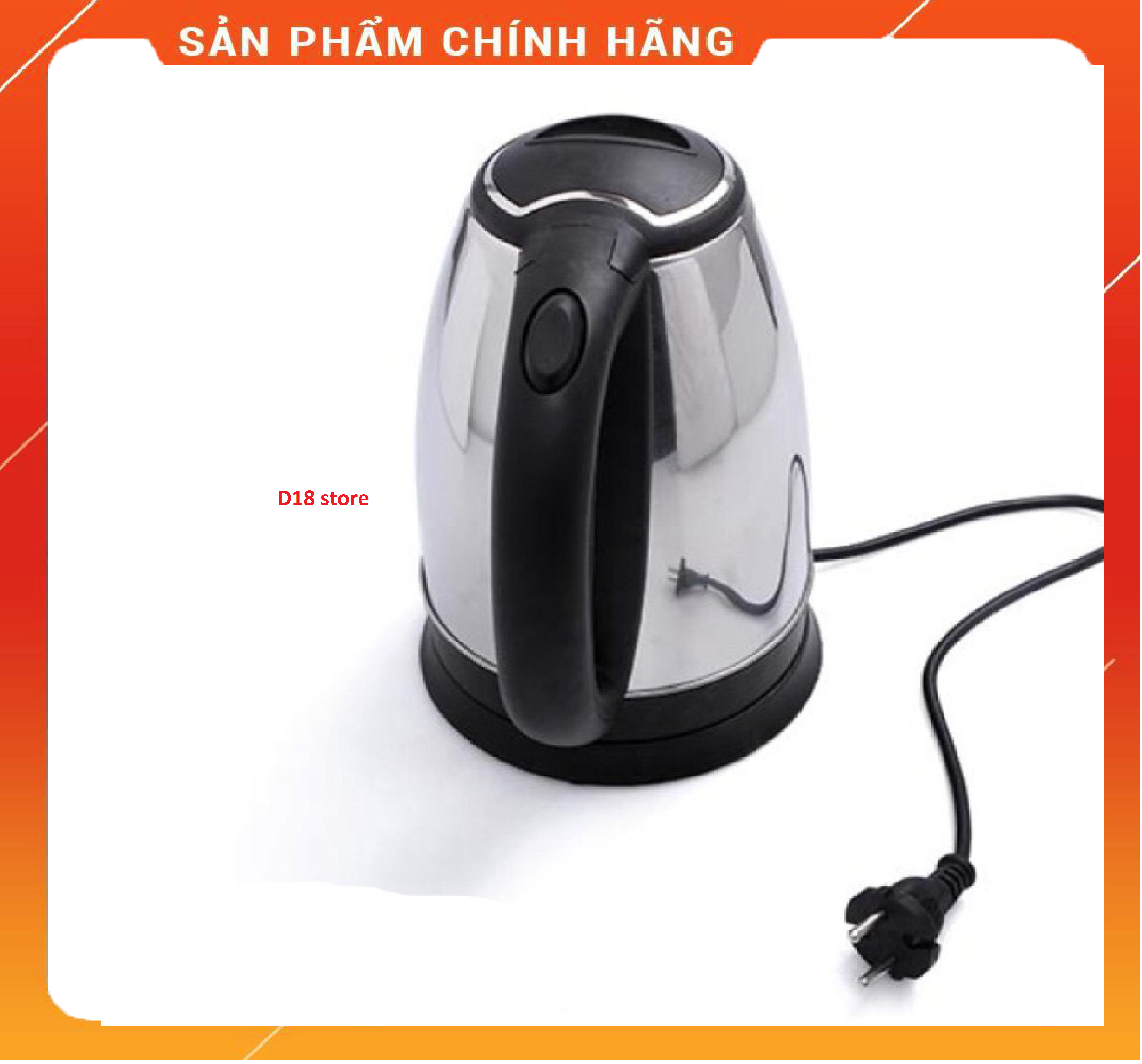 Ấm Siêu Tốc Đun Nước Electric Kettle Dung Tích 1.8 Lít - Nồi Siêu Tốc Hàng Chính Hãng sản xuất và lắp ráp tại Việt Nam