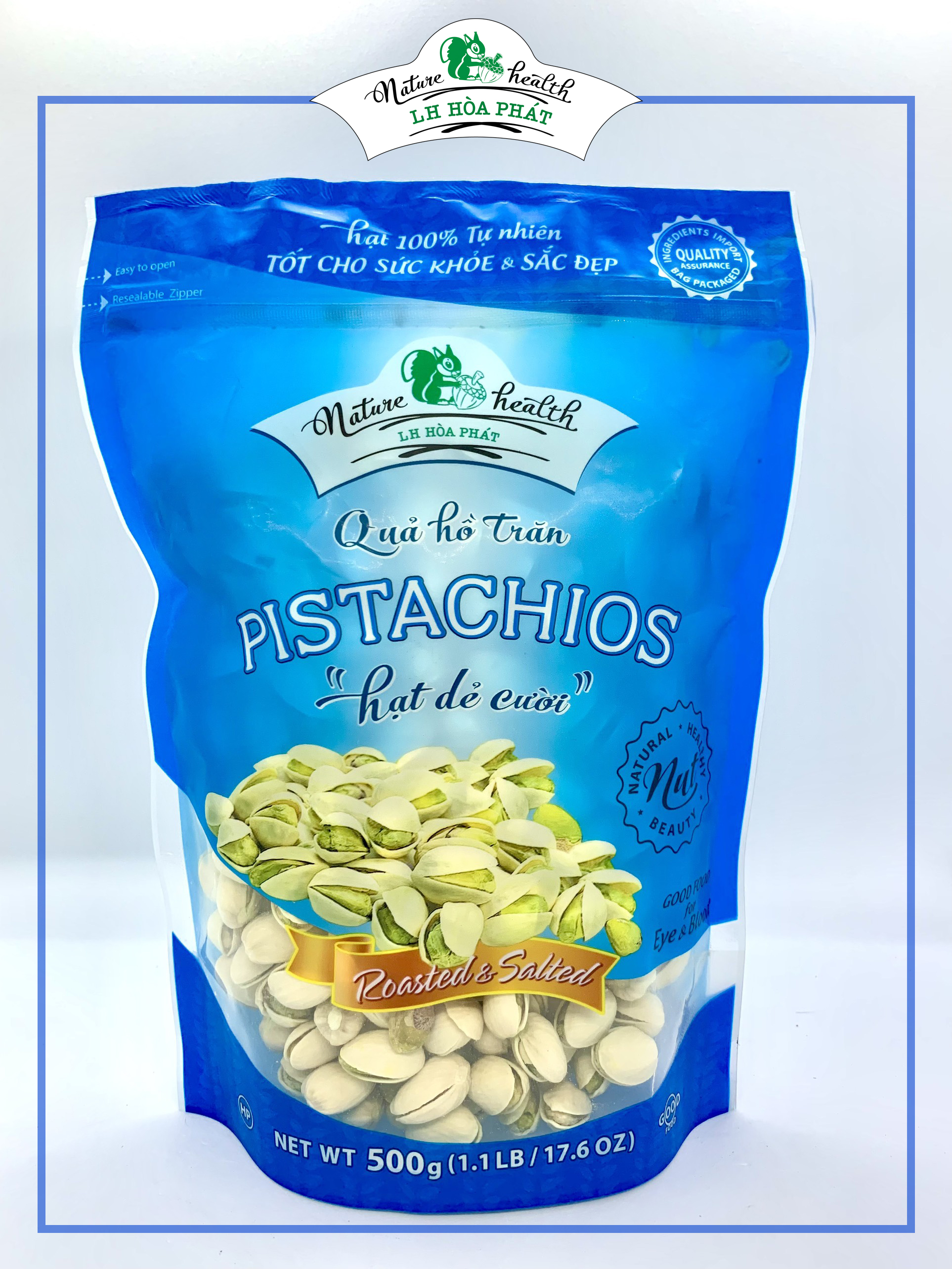 Hạt dẻ cười - Pistachio (gói 500g) - Hàng nhập khẩu Công Ti LH Hoà Phát