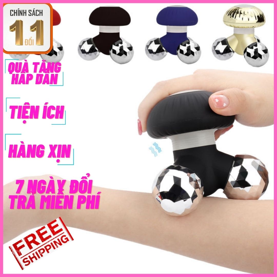 Máy Massage Mini 3 Chân Kim Cương Với Thiết Kế Nhỏ Gọn Mang Đi Du Lịch, Massage Thư Giãn Tại Nhà, Mát Xa Giảm Đau Nhức Mỏi Toàn Thân, dụng cụ massage tiện dụng, máy massage mini, máy mát xa mini cầm tay
