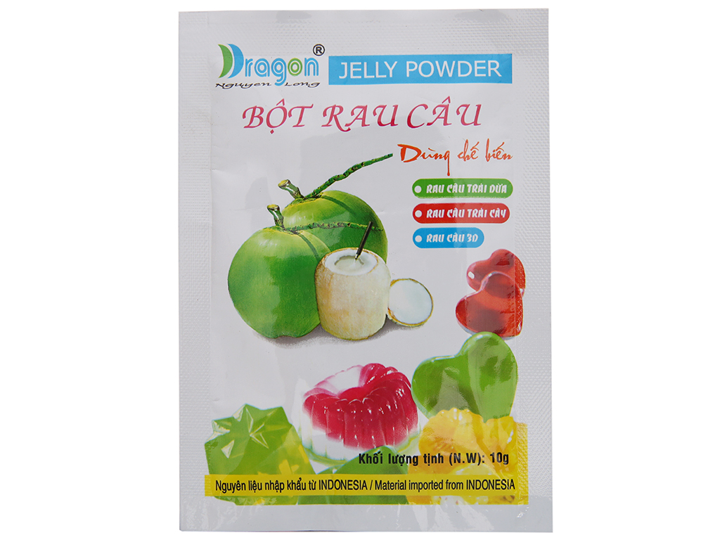 Combo 2 gói Bột rau câu dẻo hương dừa Dragon 10g