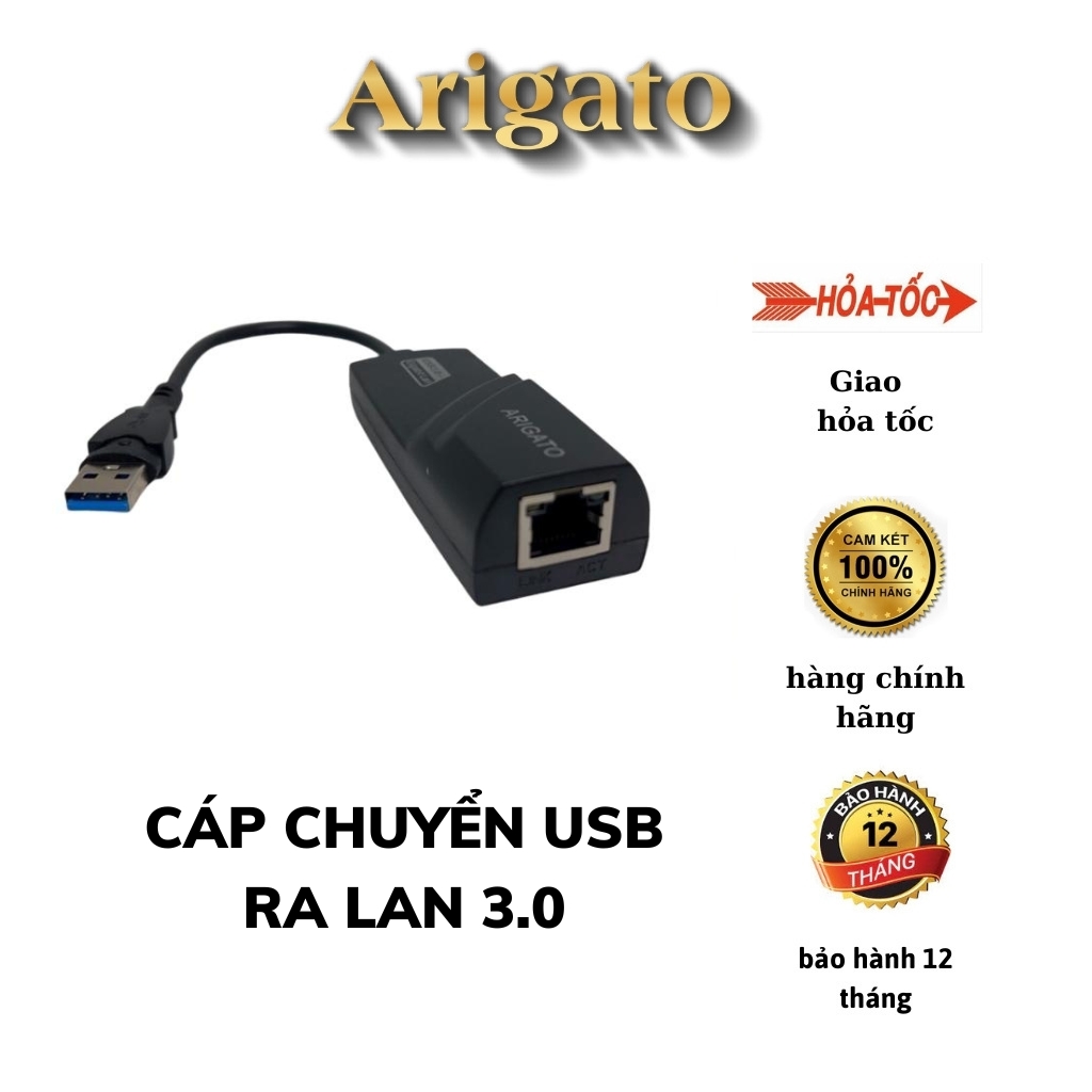 Cáp chuyển usb to lan rj45,usb ra lan 3.0 xịn.bảo hành 6 tháng