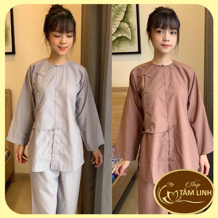 Đồ Lam Đi Chùa_Mẫu Vạt Hò Nút Bấm