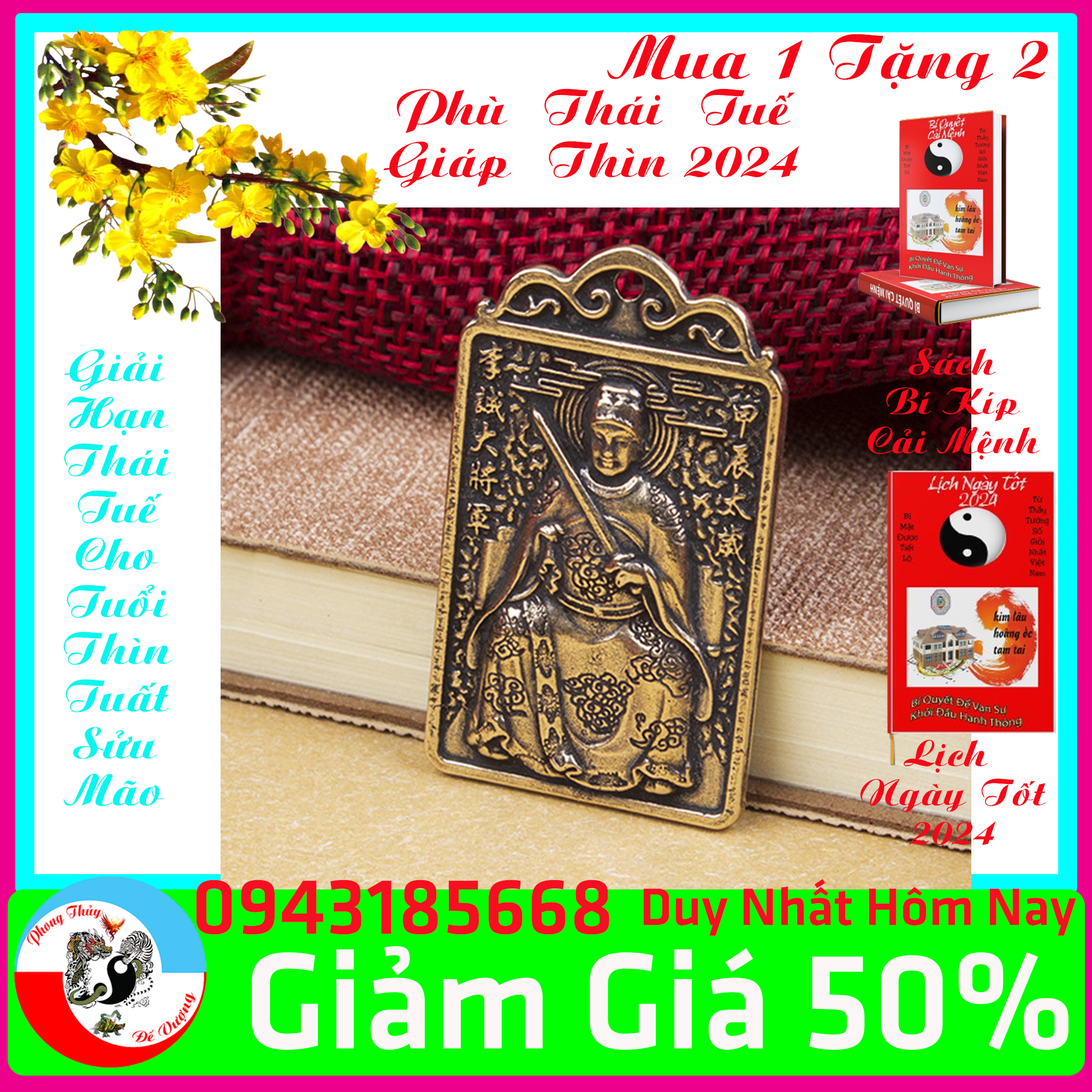 Lệnh bài thái tuế giải thái tuế năm giáp thìn 2024 cho tuổi thìn tuất sửu mão
