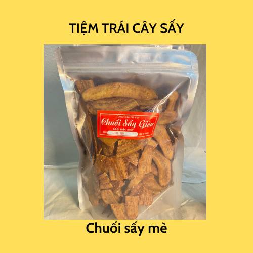 Chuối sấy mè 500g thơm ngon giòn ngọt tự nhiên