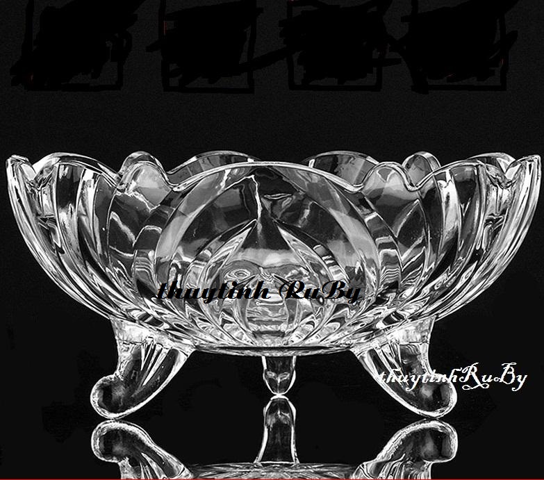 [HÀNG ĐẸP]DĨA TRÁI CÂY THỦY TINH 3 CHÂN - KHAY ĐỰNG HOA QUẢ, ĐĨA TRÁI CÂY, THỐ ĐỰNG TRÁI CÂY-Dĩa đựng trái cây thủy tinh 3 chân. Khay đựng trái cây. Dĩa để trái cây lớn -